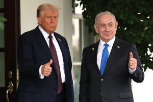 Trump unveils peace plan, Netanyahu backs.